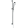 Hansgrohe Croma select e Glijstangset - met Croma - select E - 1jet - handdouche 90cm - met isiflex B - doucheslang - 160cm wit/chroom - wit chroom 0605317