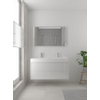 Bruynzeel Box badmeubelset 120x45cm 2 kraangaten 1 wasbak 2 lades met spiegel met softclose composite glans wit SW383947 Bruynzeel Box badmeubelset 120x45cm 2 kraangaten 1 wasbak 2 lades met spiegel met softclose composite glans wit SW383947
