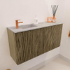 Mondiaz JOYA-DLUX 80cm toiletmeubel - kleur Dusk - Wastafel FAYE positie Links 1 kraangat kleur Glace. SW1423148