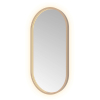 Hotbath &MORE Miroir Ovale éclairage LED direct et indirect chauffage de miroir dimmable avec télécommande Laiton brossé PVD SW1245608