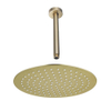FugaFlow Eccelente Acces Douche de tête - 25cm - ronde - bras de plafond 20cm - Laiton brossé PVD (Or) SW1468874
