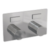 Brauer Chrome Carving boutons-poussoirs de thermostat encastrés 2 fonctions in/off chrome SW925506