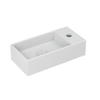 INK Versus lave-mains - 36x18x9cm - porcelaine - vasque à gauche - trou de robinet à droite - blanc mat SW493353