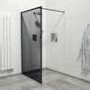 Marenza Bellini Inloopdouche - 90x200cm - veiligheidsglas - rookglas - frame rondom - anti kalk - mat zwart SW491673