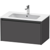 Duravit Ketho.2 Wastafelonderbouwkast - met 1 lade - 81x48x44cm - met greep antraciet - grafiet mat SW772986