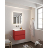 Mondiaz VICA ensemble de meuble de salle de bain - 60cm - meuble sous-vasque fire - 2 tiroirs - lavabo moon milieu - sans trou de robinet XL version 60cm haut SW1090734