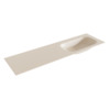 Mondiaz BIG small Linen solid surface inbouw wastafel 160cm rechts SW424942 Mondiaz BIG small Linen solid surface inbouw wastafel 160cm rechts SW424942