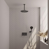 BRAUER gunmetal Edition Douche de pluie thermostatique encastrée - boutons-poussoirs - SET 60 - tête de douche 30 cm - bras de plafond - douchette 3 jets - flexible de douche - coude de raccordement mural - gunmetal brossé PVD SW925726