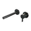 BRAUER Gunmetal Edition Wastafelmengkraan inbouw - rechte uitloop links - hendel middel dik - inclusief inbouwdeel - model E 1 - PVD - geborsteld gunmetal SW715814
