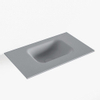 MONDIAZ LEX lave-mains - 50x30x0.9cm - vasque à droite - sans trou de robinet - plata (argent) SW1025950