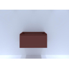 H&R Badmeubelen Matrix Wastafelonderkast - 80x44.8x40cm - 1 lade - greeploos met greeplijst - terra mat SW868139
