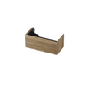 INK Wastafelonderkast - 90x45x37.6cm - 1 lade - push to open - met recht opdekfront - MFC - Zuiver eiken SW439458