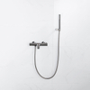 FugaFlow Eccelente Sobrado Robinet de baignoire thermostatique avec douchette stick, support et flexible en métal Gunmetal PVD SW1124113