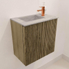 Mondiaz JOYA-DLUX 40cm toiletmeubel - kleur Dusk - Wastafel FAYE positie Links 1 kraangat kleur Glace. SW1423117