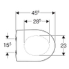 Geberit Renova closetzitting met deksel topfix softclose pergamon SW422133