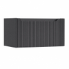 H&R Badmeubelen Juice Wastafelonderkast - 80x45x40cm - rechterhoek afgerond - 3D-front - 1 lade - geïntegreerde greep - dark blue SW1259590