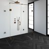 Saniclass Create douchecabine XL 100x140cm profielloos met antikalk en 8mm veiligheidsglas koper SW486572 Saniclass Create douchecabine XL 100x140cm profielloos met antikalk en 8mm veiligheidsglas koper SW486572