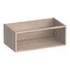 BRAUER Flourish zijkast - 80x30x45.5cm - met 1 opbergvak lamellen eiken wit SW445212