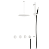 Hotbath Cobber IBS70 Regendoucheset - inbouw - 30cm plafondarm - 30cm ronde hoofddouche - staafhanddouche - glijstang - mat wit SW678214