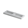 INK Pitch wastafel - 140x45x9cm - 2 wasbakken - 0 kraangaten - drain keramiek Calacatta mat SW693493