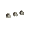 Hotbath Cobber Afbouwdeel - inbouw douche thermostaat - met 2 stopkranen horizontale plaatsing - geborsteld nikkel (RVS) SW229895