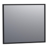 BRAUER Onyx spiegel - 80x70cm - rechthoekig - zwart geborsteld frame SW228062