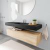 MONDIAZ ALAN 150cm badmeubel onderkast washed oak 1 lade Vrijhangende wastafel cloud midden 1 kraangat kleur urban SW408547 MONDIAZ ALAN 150cm badmeubel onderkast washed oak 1 lade Vrijhangende wastafel cloud midden 1 kraangat kleur urban SW408547