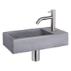 Differnz Force fonteinset – 40x22x8 cm – beton grijs – gebogen mat chromen kraan SW373241