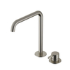 Hotbath Ace Mitigeur lavabo - rehaussé - bec rotatif - 2 trous - Nickel brossé (inox) SW1117607