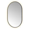 Hotbath &MORE Spiegel Oval - 80x120cm - direct en indirect LED - spiegelverwarming - dimbaar - met afstandsbediening - PVD - geborsteld zwart SW1245629