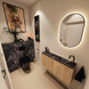 MONDIAZ TURE-DLUX Meuble toilette - 100cm - Washed Oak - EDEN - vasque Lava - position droite - 1 trou de robinet SW1104134