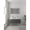 Bruynzeel Combo badmeubelset 120x45cm 2 wasbakken 4 lades met spiegel met softclose ceramic grafiet SW383569 Bruynzeel Combo badmeubelset 120x45cm 2 wasbakken 4 lades met spiegel met softclose ceramic grafiet SW383569