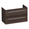 Saniclass Exclusive Line Small onderkast 80.2x39x50cm 2 lades met softclose MFC legno antracite SW30731 Saniclass Exclusive Line Small onderkast 80.2x39x50cm 2 lades met softclose MFC legno antracite SW30731