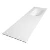 BRAUER Glacier lavabo asymétrique - 160x46x2cm - - 1 vasque - droite 1 trou de robinet - fine stone - blanc mat SW208957