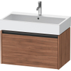 Duravit Ketho.2 Wastafelonderbouwkast - met 1 lade - 78.4x46x44cm - met greep antraciet - noten mat SW772406