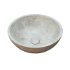 Ideavit Beton waskom - 36x36x14.5cm - rond - met klikwaste - beton TWEEDEKANS OUT14148