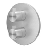 IVY Tribe Partie apparente - pour mitigeur thermostatique encastré - inverseur d’arrêt 2 voies - rosace ronde - Inox 316 - brossé SW1030922