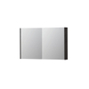 INK SPK2 armoire de toilette – 120 x 74 x 14 cm – 2 portes, portes-miroir double face – Chêne Charbon SW353355