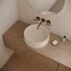 Ideavit Solidthin-40 Opbouw wastafel - 40x40x13 - solid surface - crème mat SW1476802