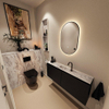 MONDIAZ TURE-DLUX Meuble de toilettes 120 cm Urban. Lavabo EDEN Glace position centrale. Avec 1 trou de robinet. SW1103142