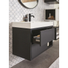 Bruynzeel Box onderbouwkast 120x45cm 2 lades zonder spiegel met softclose openvak rechts zijde zwart SW384072 Bruynzeel Box onderbouwkast 120x45cm 2 lades zonder spiegel met softclose openvak rechts zijde zwart SW384072