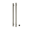 Hotbath &MORE Handdoekradiator - 38x115cm - vierkant - 2 stangen - verticaal - met schakelaar - geborsteld nikkel (RVS) SW1246149