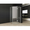 Wiesbaden Pento cabine avec 1 porte battante 1000 x 1000 x 2000 x 8 mm verre clair nano/chrome SW102851