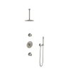 Hotbath Buddy IBS - Regendoucheset - 30cm plafondarm - 20cm ronde hoofddouche - staafhanddouche - ibs1 - geborsteld nikkel (RVS) SW18194