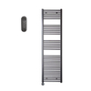 Sanicare HVS Radiateur électrique - 172x45cm - 920W - avec télécommande - thermostat - noir - en bas à gauche - gunmetal (anthracite) SW1210826