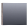 BRAUER Impress spiegelkast – 80x70x15 cm – 2 deuren, dubbelzijdige spiegeldeuren – Driftwood SW499543