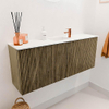 Mondiaz JOYA 100cm meuble de toilette - couleur Dusk - Vasque FAYE position Milieu 1 trou de robinet couleur Talc. SW1421591