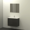 Qisani Slim badmeubelset 80x40x62 met spiegel met softclose antraciet mat 1 kraangat SW276960 Qisani Slim badmeubelset 80x40x62 met spiegel met softclose antraciet mat 1 kraangat SW276960