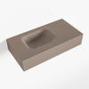 MONDIAZ LEX Opbouwwastafel 60x30x12cm 0 kraangaten wasbak links Solid Surface Smoke mat SW476455 MONDIAZ LEX Opbouwwastafel 60x30x12cm 0 kraangaten wasbak links Solid Surface Smoke mat SW476455