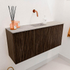 Mondiaz JOYA-DLUX 90cm toiletmeubel - kleur Walnut - Wastafel FAYE positie Midden Zonder kraangat kleur Glace. SW1422424